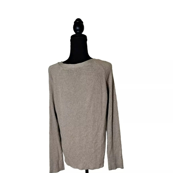 Dip Light Brown V-neck Botton Front Knit Cardigan Size Large B27#14 - Picture 2 of 8